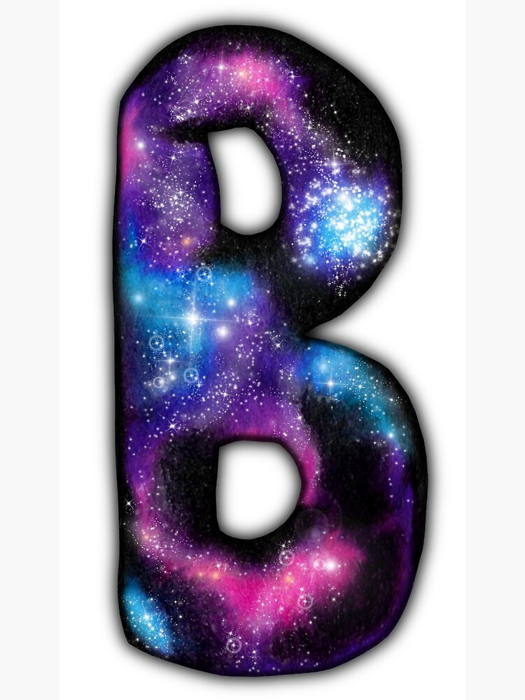 "Personalized Galaxy Letter B Monogram" Poster By Wildredhead | Redbubble