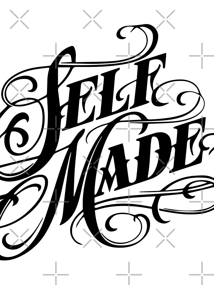 Self Made Script Logo Sticker for Sale by dariusone