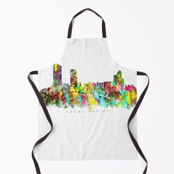 Item preview, Grand Rapids, Michigan Skyline Watercolor Painting designed and sold by InkistPrints.