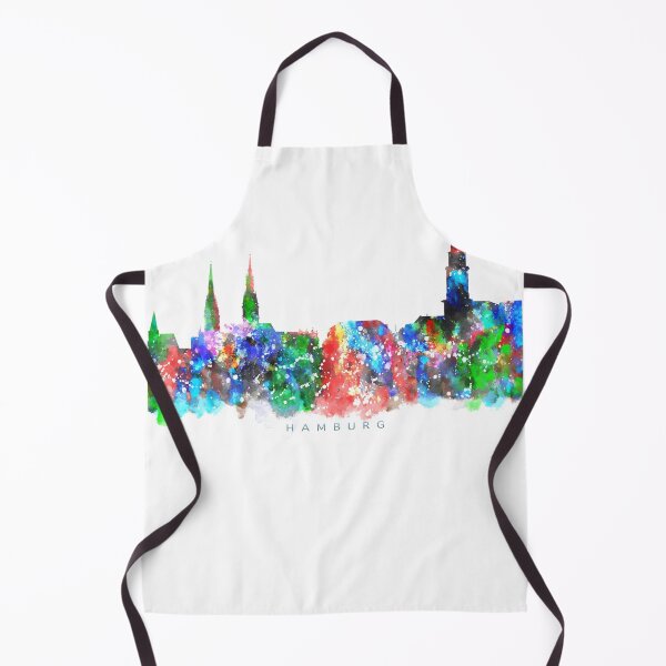 Item preview, Hamburg, German Skyline Watercolor Painting designed and sold by InkistPrints.