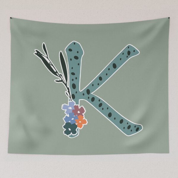 Item preview, Floral Monogrammed K designed and sold by pear-la.
