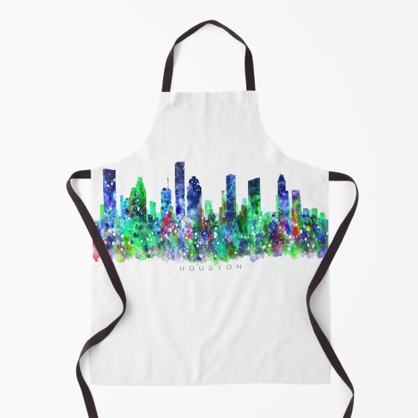 Item preview, Houston, Texas Skyline Watercolor Painting designed and sold by InkistPrints.