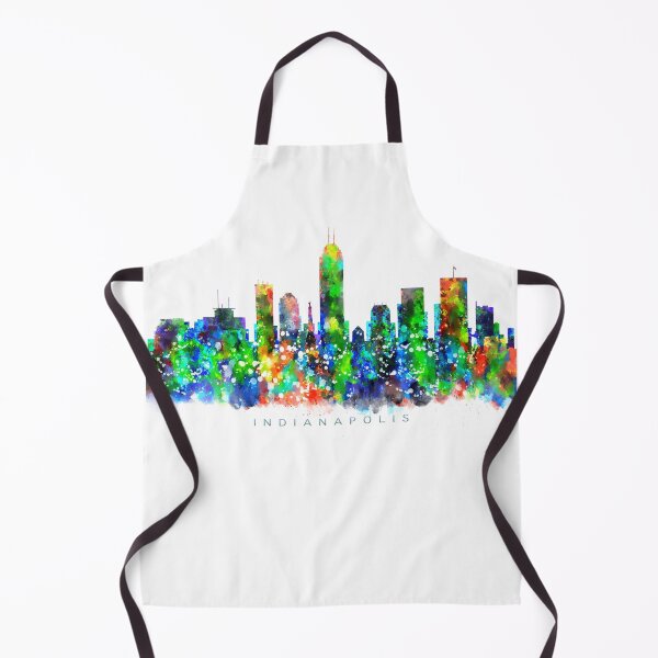 Aperçu de l'œuvre Indianapolis, Indiana Skyline Watercolor Painting créée et vendue par InkistPrints.
