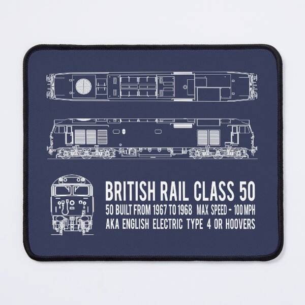 Item preview, British Rail Class 50 Train Hoovers Locomotive Blueprint Diagrams Gift designed and sold by Maljonic.