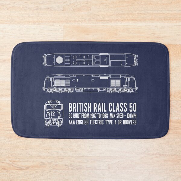 Item preview, British Rail Class 50 Train Hoovers Locomotive Blueprint Diagrams Gift designed and sold by Maljonic.