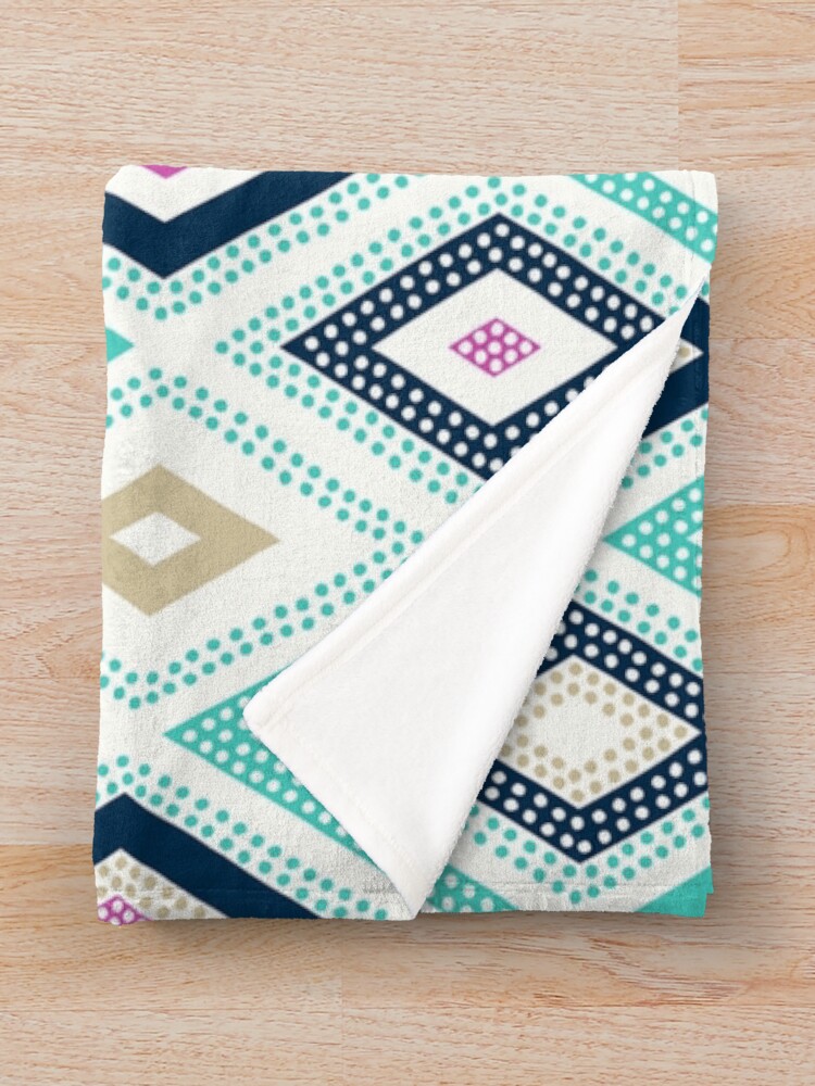 Thumbnail 3 of 6, Throw Blanket, Modern colorful pattern patchwork designed and sold by SHGraphix.
