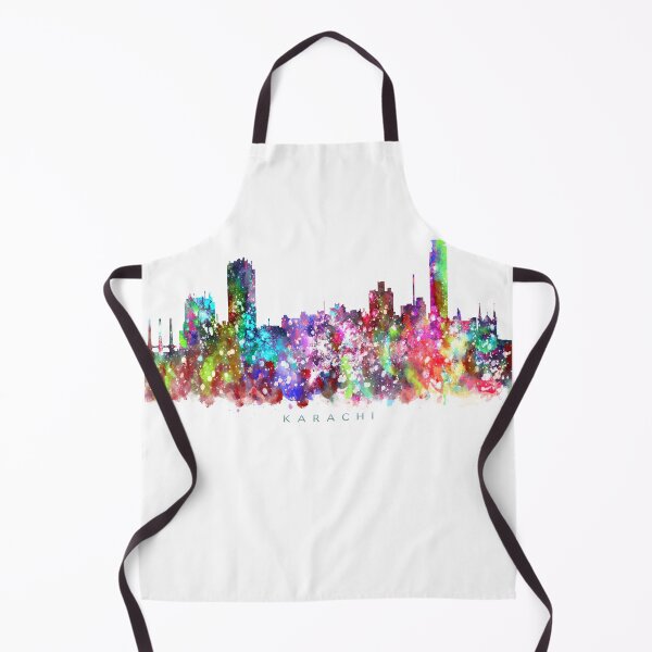 Item preview, Karachi City, Pakistan Skyline Watercolor Painting designed and sold by InkistPrints.