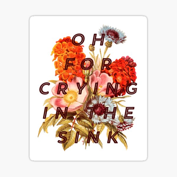 OH FOR CRYING IN THE SINK Sticker