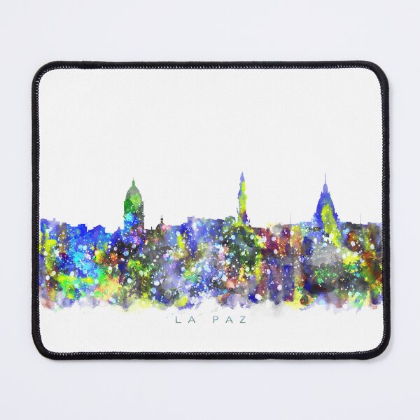 Item preview, La Paz, Bolivia Skyline Watercolor Painting designed and sold by InkistPrints.