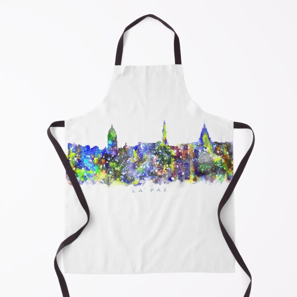 Item preview, La Paz, Bolivia Skyline Watercolor Painting designed and sold by InkistPrints.