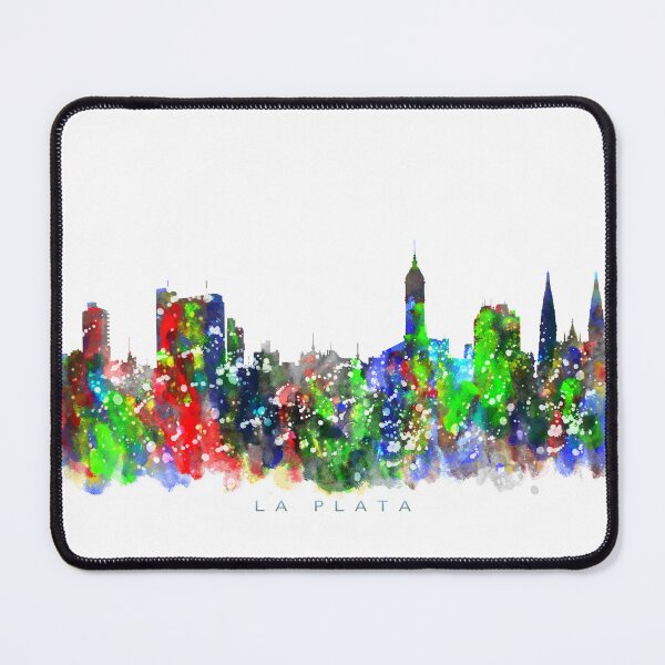 Item preview, La Plata, Argentina Skyline Watercolor Painting designed and sold by InkistPrints.