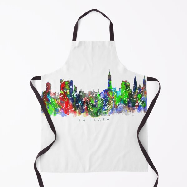 Item preview, La Plata, Argentina Skyline Watercolor Painting designed and sold by InkistPrints.