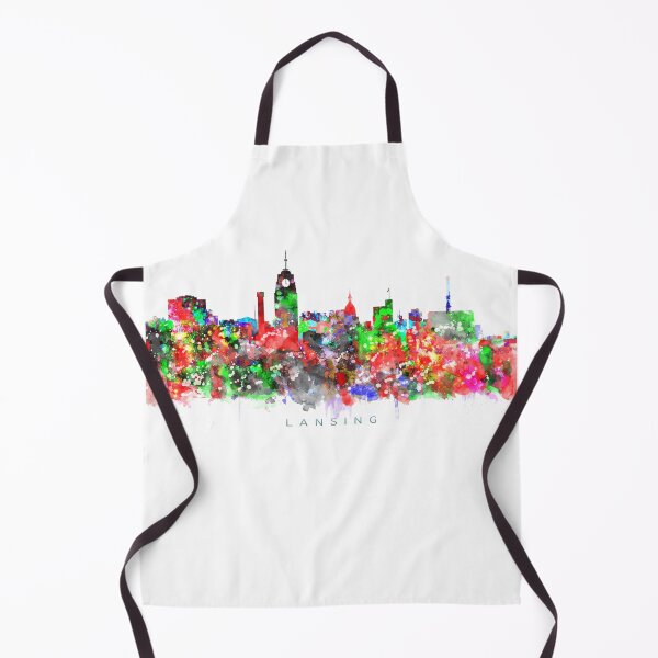 Item preview, Lansing, Michigan Skyline Watercolor Painting designed and sold by InkistPrints.