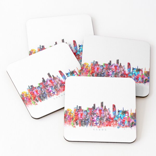 Item preview, Leeds, England Skyline Watercolor Painting designed and sold by InkistPrints.