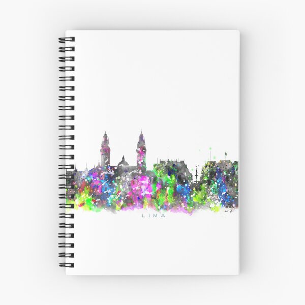 Item preview, Lima, Peru Skyline Watercolor Painting designed and sold by InkistPrints.