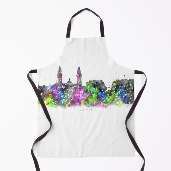 Item preview, Lima, Peru Skyline Watercolor Painting designed and sold by InkistPrints.