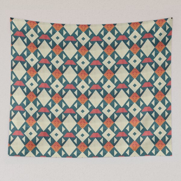 Item preview, Mosaic - Geometric Red and Blue designed and sold by TheMirwoForest.