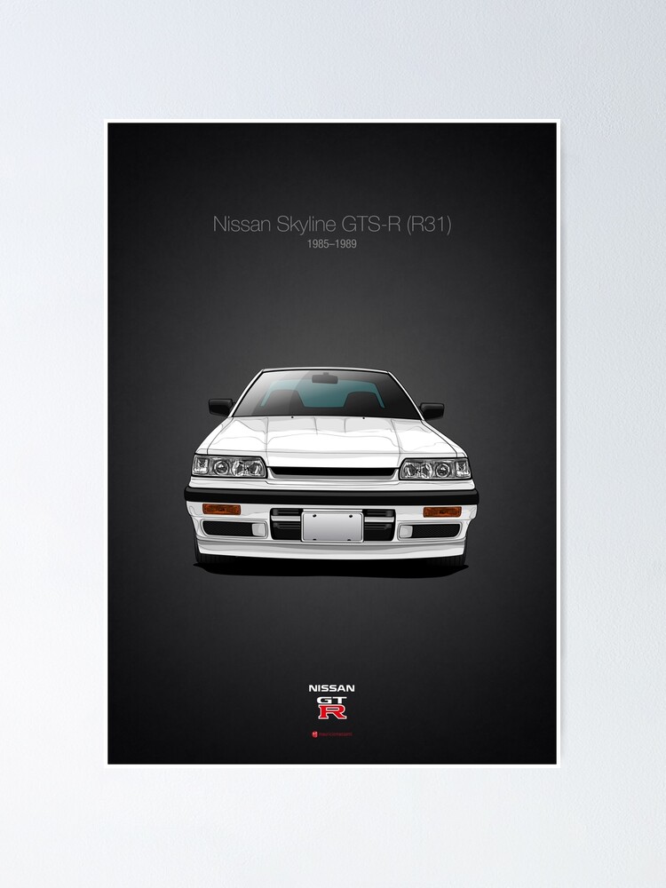 Nissan Skyline Gts R R31 Poster By M Arts Redbubble