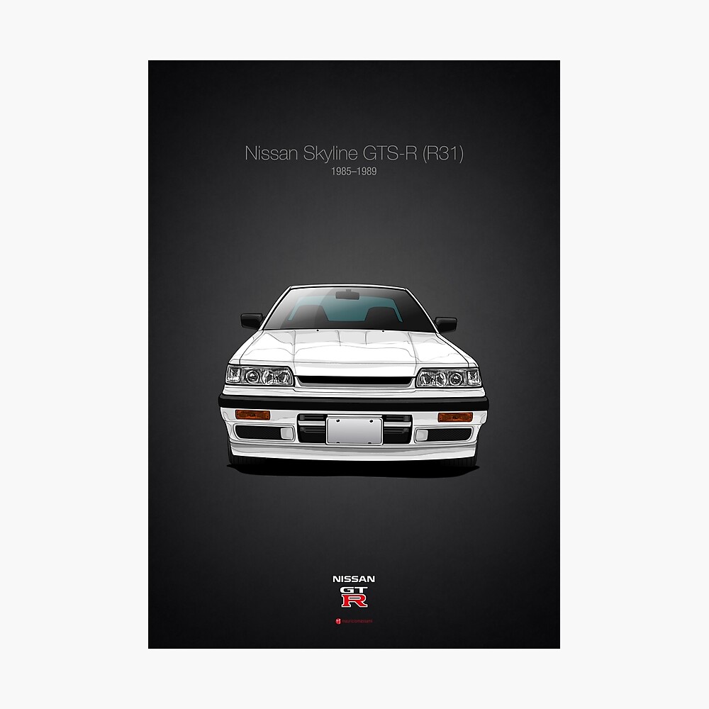 Nissan Skyline Gts R R31 Poster By M Arts Redbubble