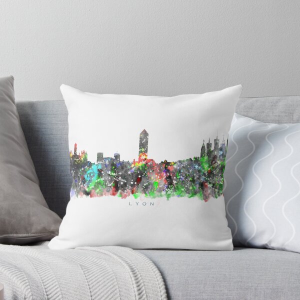 Item preview, Lyon, France Skyline Watercolor Painting designed and sold by InkistPrints.