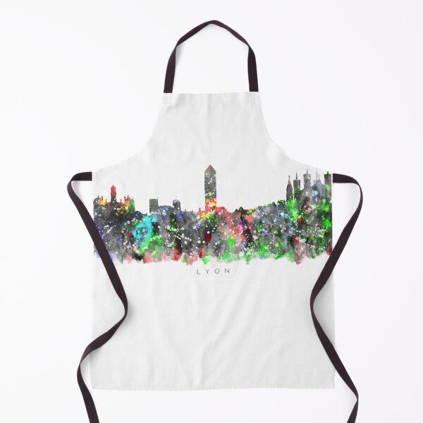Item preview, Lyon, France Skyline Watercolor Painting designed and sold by InkistPrints.