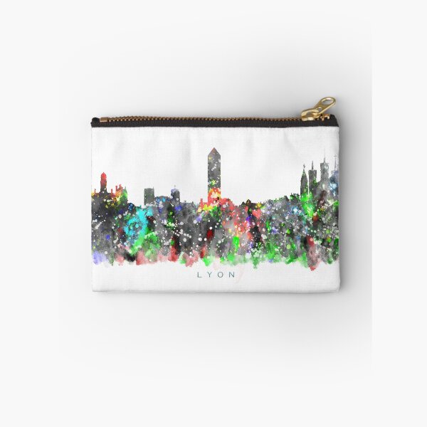 Item preview, Lyon, France Skyline Watercolor Painting designed and sold by InkistPrints.