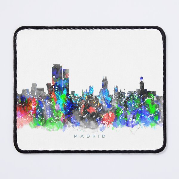 Item preview, Madrid, Spain Skyline Watercolor Painting designed and sold by InkistPrints.