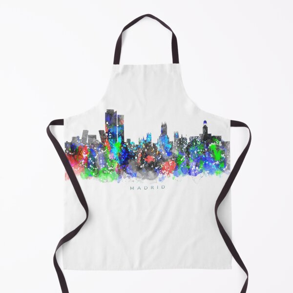 Item preview, Madrid, Spain Skyline Watercolor Painting designed and sold by InkistPrints.