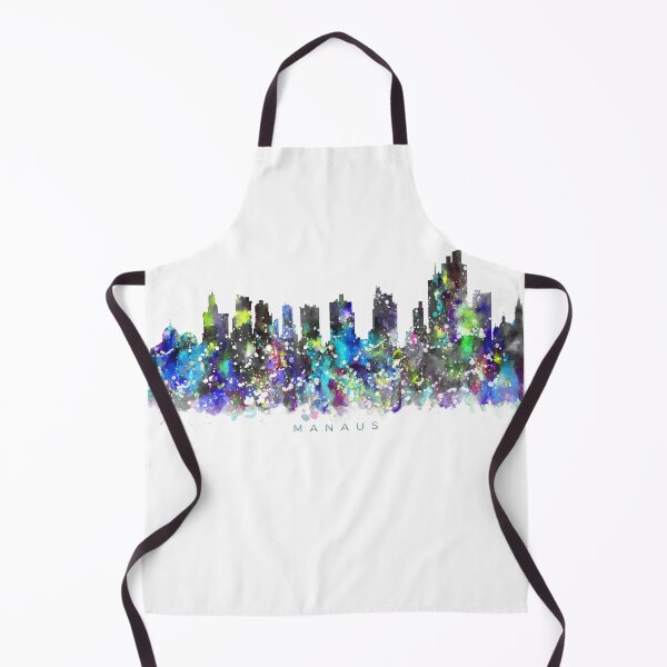Item preview, Manaus, Brazil Skyline Watercolor Painting designed and sold by InkistPrints.