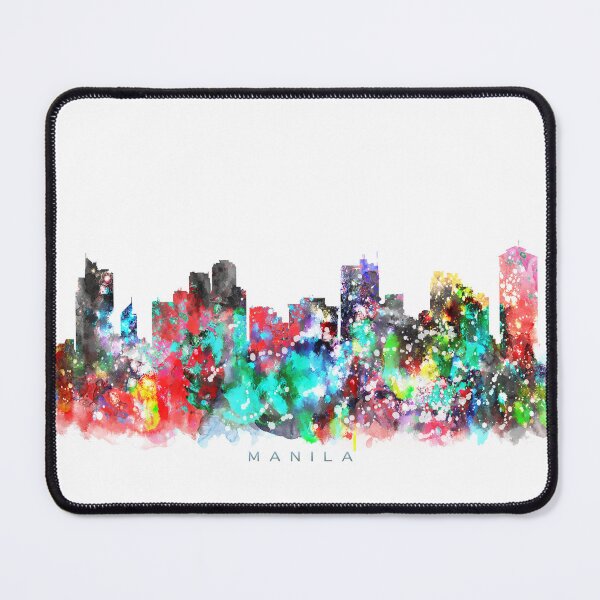 Item preview, Manila, Philippines Skyline Watercolor Painting designed and sold by InkistPrints.