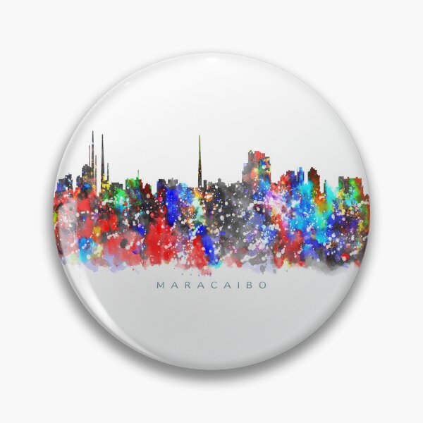 Artikelvorschau, Maracaibo, Venezuela Skyline Watercolor Painting entworfen und verkauft von InkistPrints.