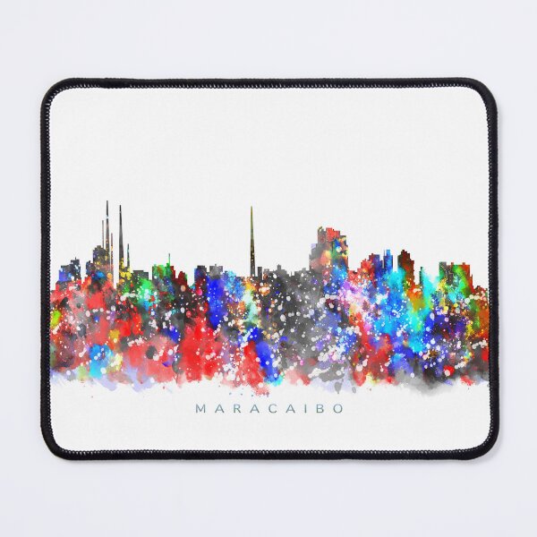 Item preview, Maracaibo, Venezuela Skyline Watercolor Painting designed and sold by InkistPrints.
