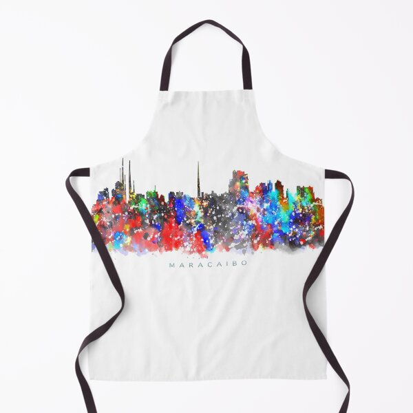 Item preview, Maracaibo, Venezuela Skyline Watercolor Painting designed and sold by InkistPrints.