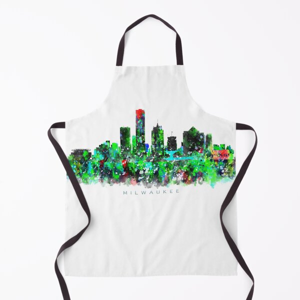 Item preview, Milwaukee, Wisconsin Skyline Watercolor Painting designed and sold by InkistPrints.