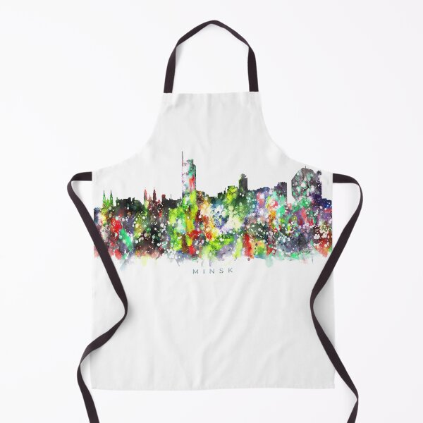 Item preview, Minsk, Belarus Skyline Watercolor Painting designed and sold by InkistPrints.