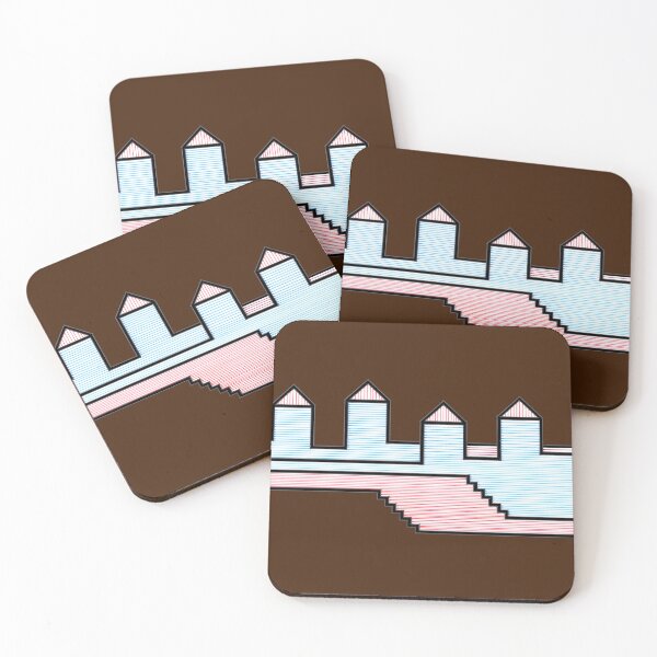 Item preview, LinesHousesStairs - Initial on Brown "Architectural Drawings" designed and sold by Istvan Ocztos.