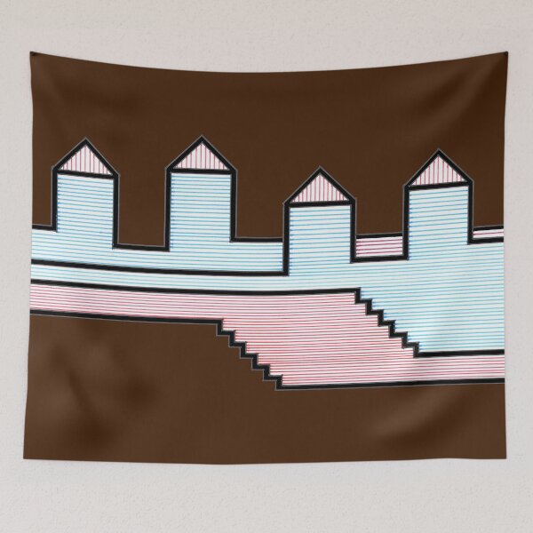 Item preview, LinesHousesStairs - Initial on Brown "Architectural Drawings" designed and sold by Istvan Ocztos.