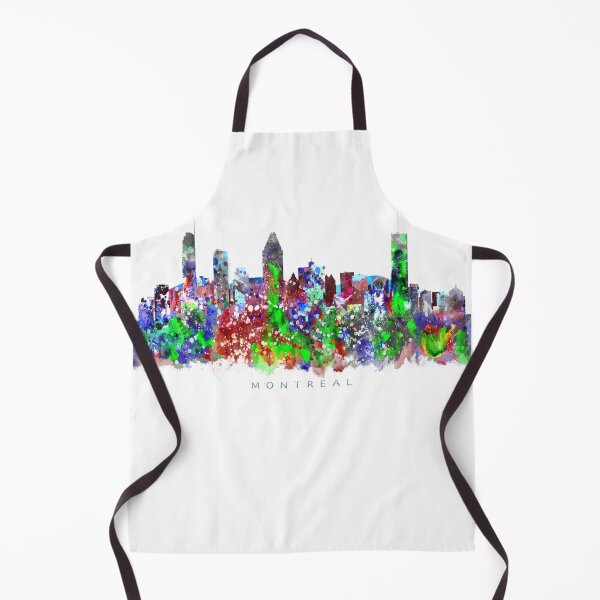 Item preview, Montreal, Canada Skyline Watercolor Painting designed and sold by InkistPrints.