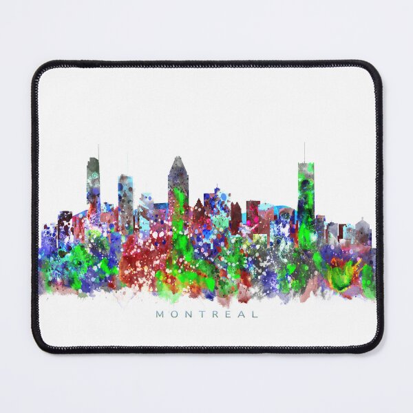 Item preview, Montreal, Canada Skyline Watercolor Painting designed and sold by InkistPrints.