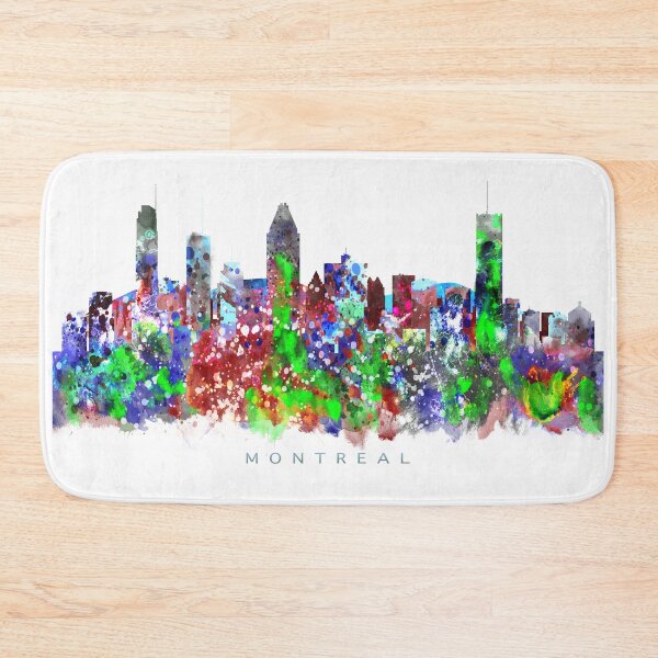 Item preview, Montreal, Canada Skyline Watercolor Painting designed and sold by InkistPrints.