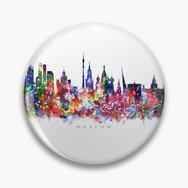 Item preview, Moscow, Russia Skyline Watercolor Painting designed and sold by InkistPrints.