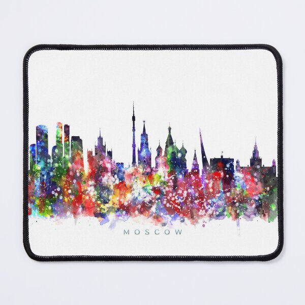 Item preview, Moscow, Russia Skyline Watercolor Painting designed and sold by InkistPrints.