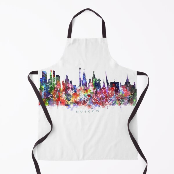 Item preview, Moscow, Russia Skyline Watercolor Painting designed and sold by InkistPrints.