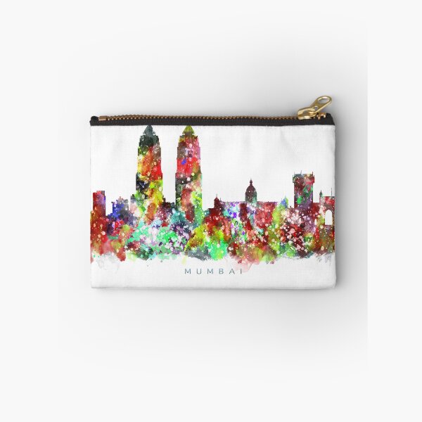 Artikelvorschau, Mumbai, India Skyline Watercolor Painting entworfen und verkauft von InkistPrints.