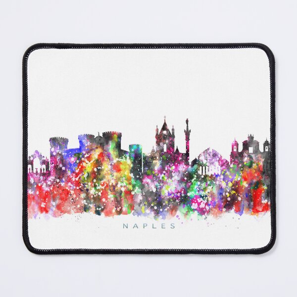 Item preview, Naples, Italy Skyline Watercolor Painting designed and sold by InkistPrints.