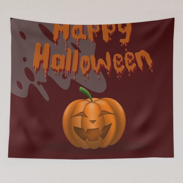 Item preview, Happy Halloween pumpkin smiling designed and sold by Flyart8.
