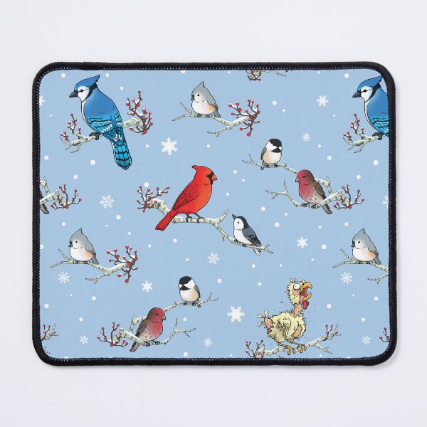 Item preview, Winter Birds Pattern (blue) designed and sold by JadedSketch.