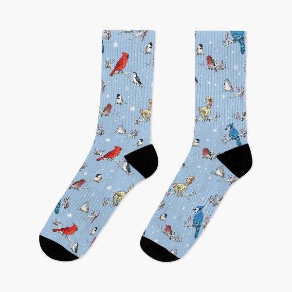 Item preview, Winter Birds Pattern (blue) designed and sold by JadedSketch.