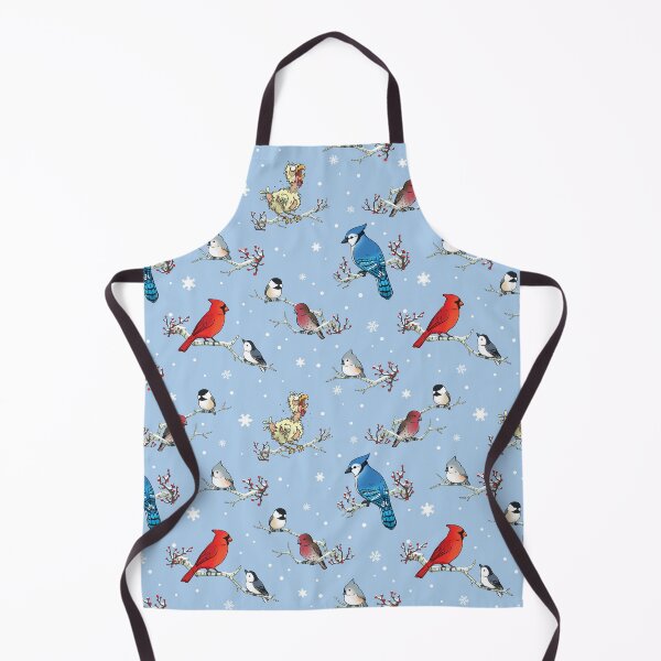 Item preview, Winter Birds Pattern (blue) designed and sold by JadedSketch.