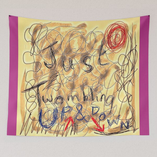 Item preview, "Just Twombling Up & Down", painting in the style of Cy Twombly designed and sold by thalasson.